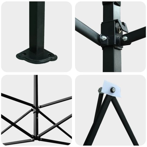 Szklarnia z dachem Zielony 290 x 870 x 315 cm Żelazo