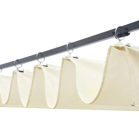 Altana z dachem, polirattan, 300x300x220cm, brązowo-kremowa