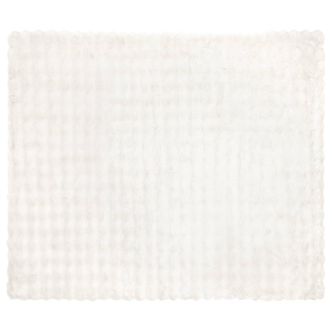 Koc z futra sztucznego królika 4 pcs Biały 240 x 270 cm