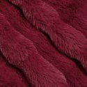 Koc z futra sztucznego królika 4 pcs Bordeaux Czerwony