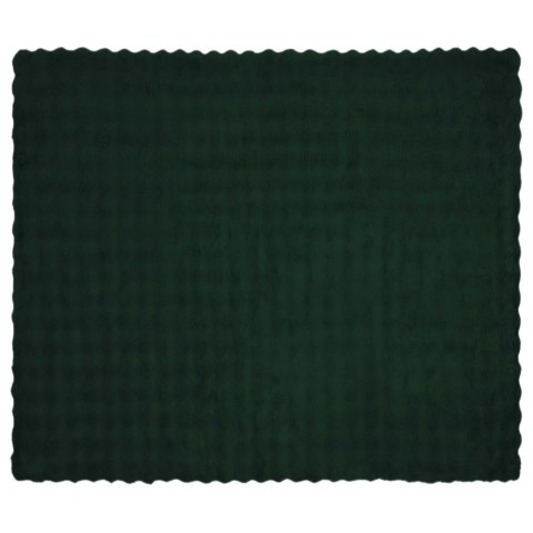 Koc z futra sztucznego królika 4 pcs Ciemna zieleń 220 x 240 cm