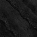 Koc z futra sztucznego królika 4 pcs Czarny 220 x 240 cm