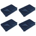 Koc z futra sztucznego królika 4 pcs Niebieski Morski