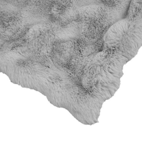 Koc z futra sztucznego królika 4 pcs Szary 240 x 270 cm
