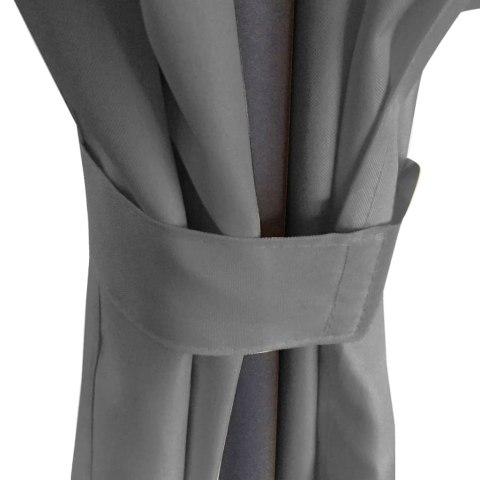 Okrągła altana z zasłonami, 3,5 x 2,7 m, antracytowa