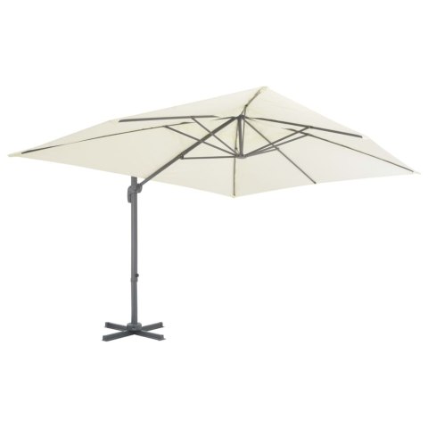 Parasol ogrodowy Cantilever z aluminiowym słupkiem 400x300 cm, piaskowy