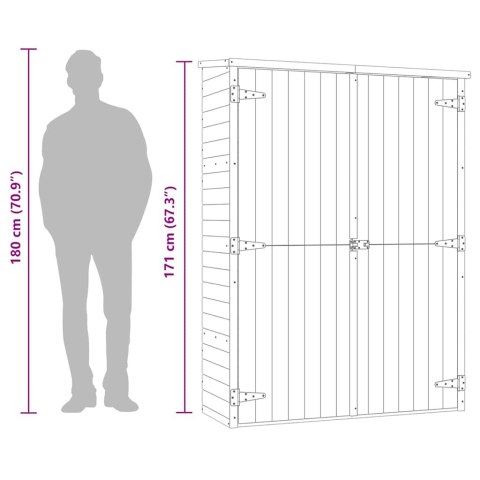 Szopa na narzędzia, 163x50x171 cm, impregnowane drewno sosnowe