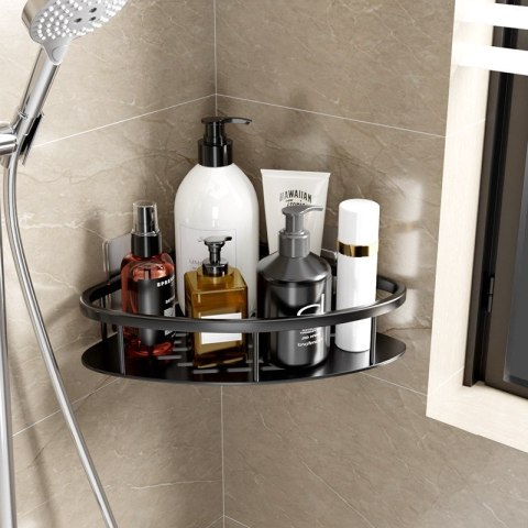 Półka łazienkowa narożna 2szt - czarna