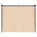 Altana ogrodowa z zasłonami, 3 x 3 m, kremowa, stal