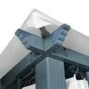 Altana ogrodowa z zasłonami, 400 x 300 cm, kremowa, aluminium