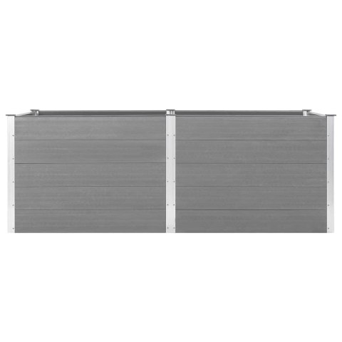 Podwyższona donica ogrodowa, 250 x 100 x 91 cm, WPC, szara