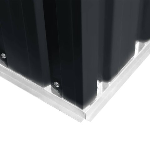 Szopa ogrodowa, antracytowa, stalowa, 257 x 205 x 178 cm