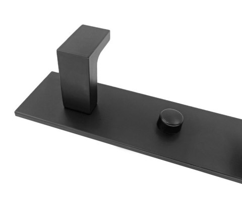 Wieszak ścienny na ręczniki 5 haków - czarny