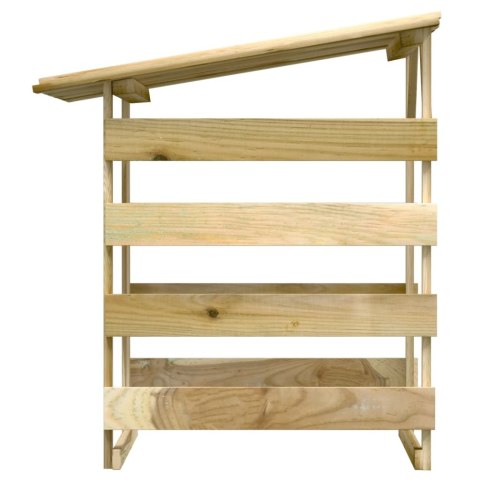 Pergole ogrodowe z daszkiem, 6 szt., 100x90x100 cm, sosnowe