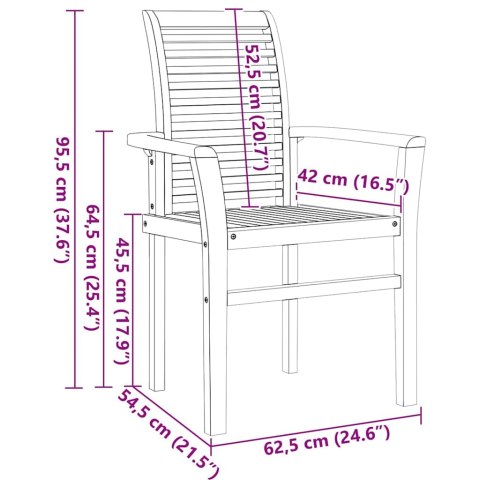 Zestaw do jadalni w ogrodzie 7 pcs Brązowy Lite drewno teakowe