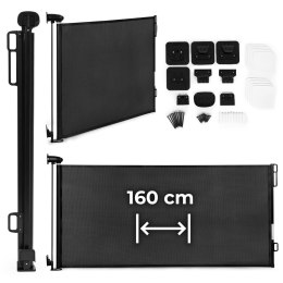 Bramka barierka roleta 160 cm ochronna zabezpieczająca na schody i drzwi czarna ECOTOYS