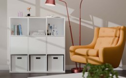 REGAŁ MALAX 3x3 H BIAŁY Z 3 DRZWIAMI PÓŁKI KOMOROWE 110x110 CM TIP ON