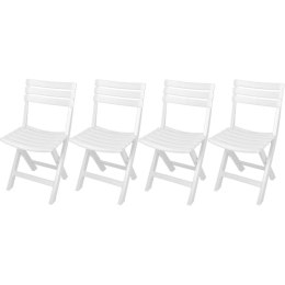 ZESTAW 4 KRZESEŁ CATERINGOWYCH SKŁADANYCH PLASTIKOWYCH KOMODO BIAŁY