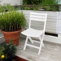 ZESTAW 4 KRZESEŁ CATERINGOWYCH SKŁADANYCH PLASTIKOWYCH KOMODO BIAŁY