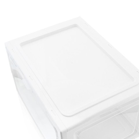 Zestaw 3 czarnych pudełek na buty z wentylacją organizer do szafy/garderoby