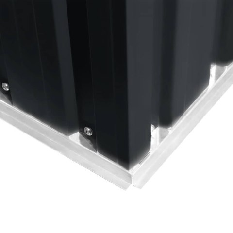 Szopa ogrodowa, 257 x 298 x 178 cm, metal, antracytowa