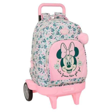 Torba szkolna z kółkami Minnie Mouse Minty Różowy 33 x 45 x 22 cm