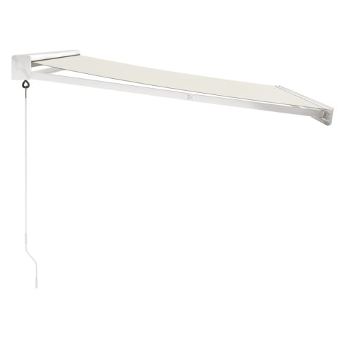 Zwijana markiza, kremowa, 3,5x2,5 m, tkanina i aluminium