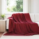 Koce narzutowe 24 pcs Bordeaux Czerwony 270 x 240 cm Polar