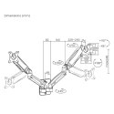 MACLEAN UCHWYT NAŚCIENNY NA DWA MONITORY 17-32'', 9KG MAX, SPRĘŻYNA MECHANICZNA MC-988