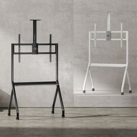 MACLEAN WÓZEK DO TV, PÓŁKA NA KAMERĘ, NA KÓŁKACH, 55-100", MAX. OBCIĄŻENIE 120KG/10KG PÓŁKA, MAX. VESA 900X600 MC-114 B