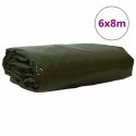 Plandeka 650g / m² Zielony oliwkowy 6 x 8 m Płótno z powłoką PVC
