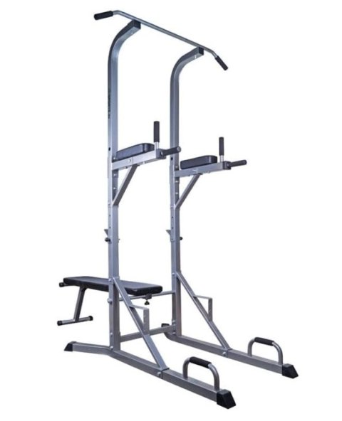 Wieża treningowa fitness 5w1 z ławką i drążkiem, 120 kg