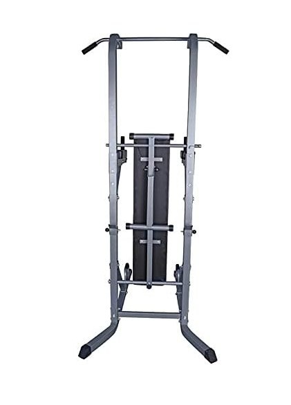 Wieża treningowa fitness 5w1 z ławką i drążkiem, 120 kg