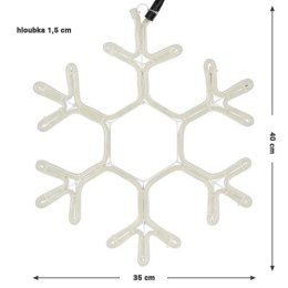 Lampka świąteczna w kształcie płatka śniegu, 360 LED, zimna