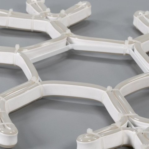 Lampka świąteczna w kształcie płatka śniegu, 360 LED, zimna