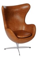 Fotel Jajo brązowy jasny vintage Premium