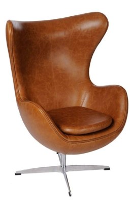 Fotel Jajo brązowy jasny vintage Premium