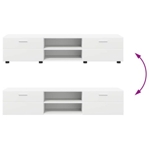 Zestaw szafek RTV z szufladą Biały Materiał drewnopochodny