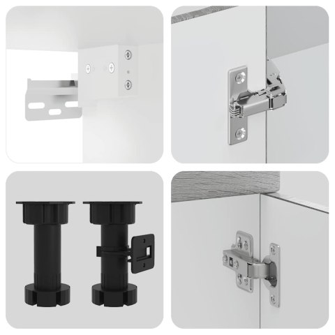 Zestaw szafek kuchennych Kalmar 8-częściowy szary dąb sonoma