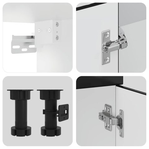 Zestaw szafek kuchennych, Porto, 7-częściowy, czarna