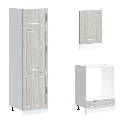 Zestaw szafek kuchennych Porto 7-częściowy szary dąb sonoma