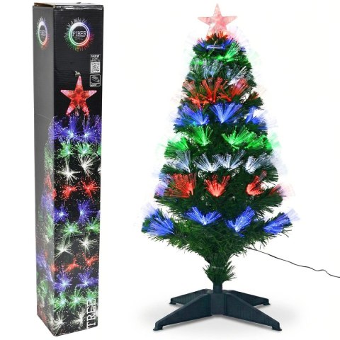 CHOINKA DEKORACYJNA ŚWIATŁOWODOWA MULTIKOLOR 90CM