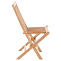 Komplet 4 x składane krzesła ogrodowe DIVERO z drewna tekowego