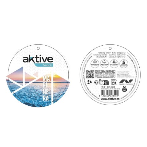 Składanego Krzesła Aktive W paski 48 x 90 x 60 cm (2 Sztuk)