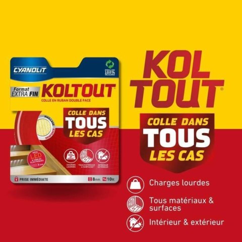 Taśma dwustronna Cyanolit 10 m 8 mm