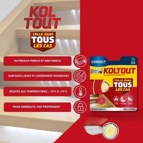 Taśma dwustronna Cyanolit 10 m 8 mm