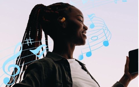 Słuchawki bezprzewodowe Vention OpenBeat z otwartą konstrukcją BT 5.4 czarne