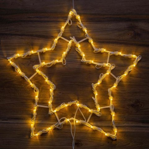 Świąteczna dekoracja LED w oknie - Gwiazda - 40 cm