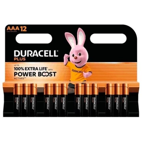 Baterie DURACELL PLUS POWER BOOST 1,5 V AAA 12 Części (12 Sztuk)