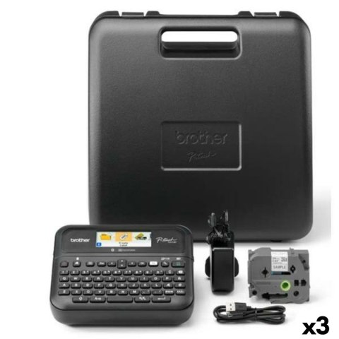 Elektryczna Drukarka Etykiet Brother PT-D610BVP Czarny (3 Sztuk)